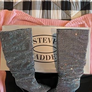 Steven Madden Crushing Rhinestone Boots 8.5